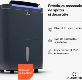 Klarstein DryFy Connect 50 Smart, Dezumidificator, WiFi, Compresie, 50l/zi, 45-55m²