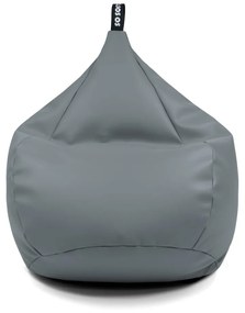 Fotoliu bean bag bej cu tapițerie din imitație de piele Drop L – So Soft?
