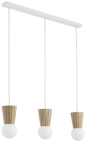 Lustra cu 3 pendule lemn stil scandinav VOLANTE 6357