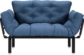 Canapea Extensibilă 2 locuri SUNNY, pentru terasă, 155x70x85 cm, Albastru-Impermeabil
