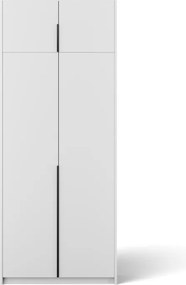 Dulap Bregma II cu uși batante și extensie superioară – 4 uși – 100x58x250 cm – Alb – Varianta 1