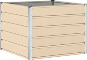 vidaXL Jardinieră Creme 100 x 100 x 75 cm Oțel
