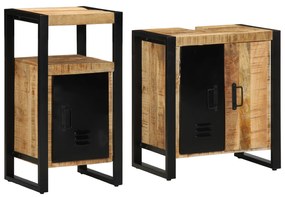 vidaXL Set de mobilier pentru baie 2 pcs Maro Lemn de mango brut
