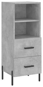 828680 vidaXL Servantă, gri beton, 34,5x34x90 cm, lemn compozit