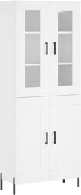 vidaXL Dulap înalt, alb, 69,5x34x180 cm, lemn compozit