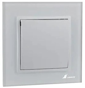 Intrerupator Simplu Elit S Rama Sticla 10A ,Sf 8001 FKW,Rama Sticla ,Alb