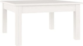 vidaXL Măsuță de cafea, alb, 55x55x30 cm, lemn masiv de pin