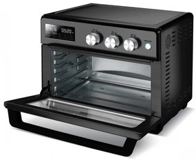 Friteuza - cuptor cu aer cald TurboTronic TT-AF32DRD, 1700 W, 32 L, 25-230°C, 12 programe, Grill, Afisaj LED, Timer, Negru