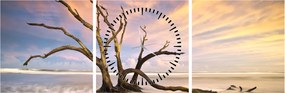Tablou - Copacul în ocean (cu ceas) (90x30 cm)