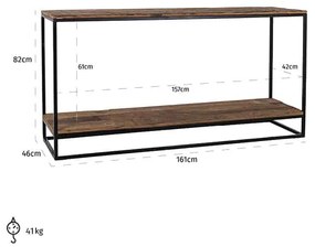 Consola din lemn reciclat Raffles 161 cm