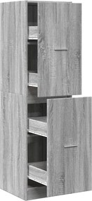 vidaXL Dulap de farmacie, sonoma gri, 40x41x144,5 cm, lemn prelucrat