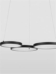 Lustra LED suspendata design modern MAGNUS R3 neagra