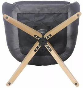 Scaun rotativ Azalia D velvet gri Blu14