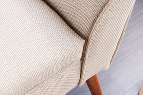 Bancheta eleganta, Tapitata Tesatura Structurata, Bej, Scarlett 90cm