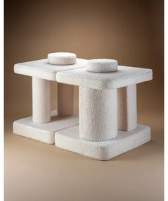 Canapea pentru copii crem cu tapițerie din țesătură bouclé 132 cm Settee – Wigiwama