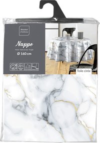 Față de masă lavabilă ø 160 cm Marquina – douceur d'intérieur