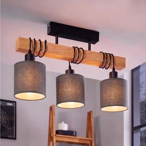 Brilagi - Lustră aplicată NUBILA 3xE27/60W/230V pin/antracit