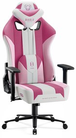 Scaun gaming Diablo X-Player 2.0 din material Normal Size Marshmallow Pink