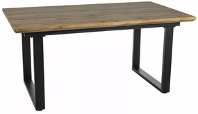 Masa extensibila Umberto II stejar artizan/negru L160-24xl90 cm