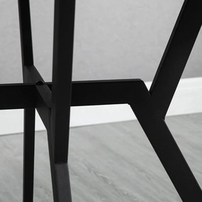 Masa rotunda  Agatha, picior de masă din metal,blat 90 cm