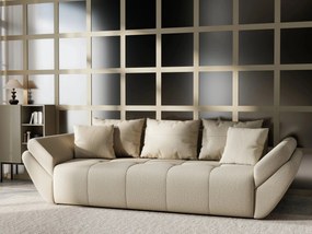 Canapea extensibilă dumonde cu ladă de depozitare si sezut confortabil din spuma high-density, Berlin Enjoy Camel 250x100 cm