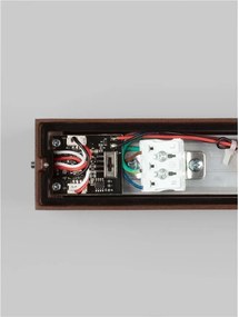 Aplica exterior corten liniara 22cm IP65 LED CCT PRISMATIC