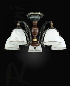 Lustra rustica aplicata cu 5 brate design italian 3800