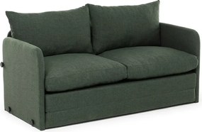 Canapea extensibila 2 locuri moderna, 200x148 cm – stofa verde – Saga