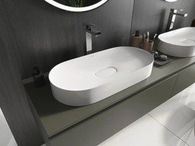 Mexen Sofia chiuvetă de blat din conglomerat 70 x 35 cm, albă - 23067001