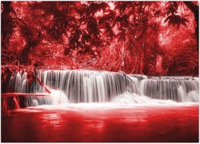 Tablou - Cascadă, roșu (70x50 cm)
