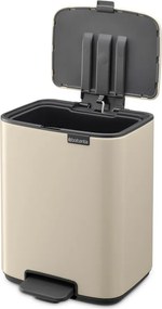 Coș de gunoi bej cu pedală din oțel 7 l Bo – Brabantia