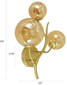 Aplică LED Brilagi MISTEL 3xG9/3W/230V auriu