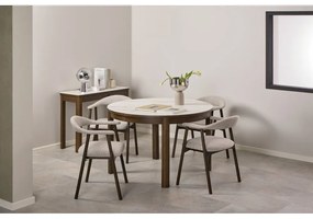 Masă de dining rotundă extensibilă cu blat ceramic ø 120 cm Southampton – Actona