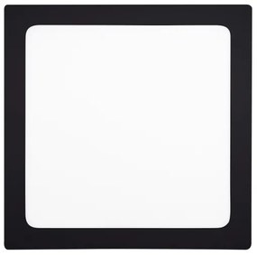 Plafonieră LED/24W/230V 3000/4000/6000K negru pătrat Solight WD175-B