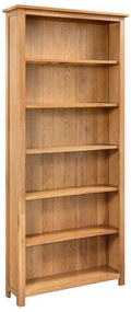 288474 vidaXL Bibliotecă cu 6 rafturi, 80 x 22,5 x 170 cm, lemn masiv stejar