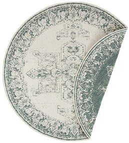 Covor adecvat pentru exterior NORTHRUGS Borbon, ø 140 cm, verde-crem