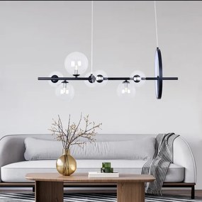 Lustră LED pe cablu HYBRID LED/15W/230V + 7xG9/6W 4000K negru