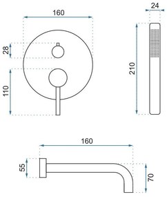 Baterie pentru cadă Rea Lungo Titan + Box