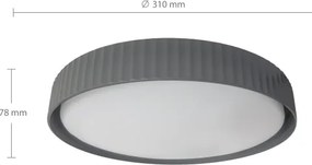 Brilagi - Plafonieră LED LUCIA LED/24W/230V Ø 31 cm gri