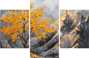 Tablou – Arbore auriu în munți (90x60 cm)