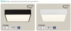 Plafoniera LED baie cu protectie IP44 Zeus 30x30cm, negru