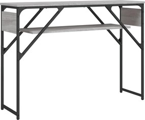 vidaXL Măsuță consolă cu raft gri sonoma 105x30x75 cm lemn prelucrat