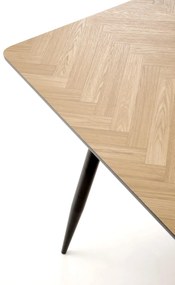 Masa Berto natur/negru L120 cm