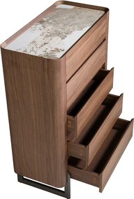 Dulapior 5 sertare deosebit design LUX Walnut-Marble
