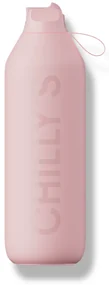 Sticlă termos Chilly's Bottles - roz pal 1000ml, colecția Series 2 Flip