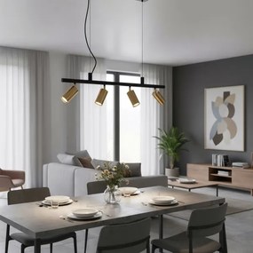 Lustră LED pe cablu Ideal Lux DYNAMITE 4xGU10/7W/230V CRI 90 negru/alamă