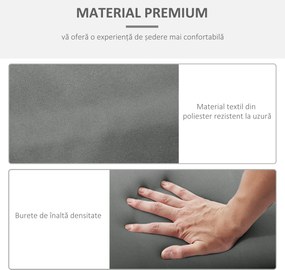 Outsunny Set 2 Perne pentru Scaune de Exterior cu Curele, Perne de Exterior Umplute cu Bumbac și Poliester, pentru Șezlonguri, Fotolii de Grădină, 196x55x8 cm, Gri Închis | Aosom Romania