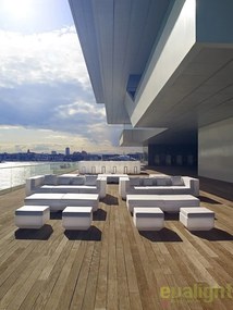 Taburete de exterior / interior design modern premium VELA OTTOMAN CHAISE-LONGUE 100cm