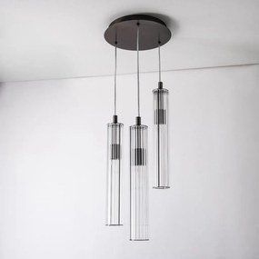 Lustra cu 3 pendule design modern ARIA titan periat