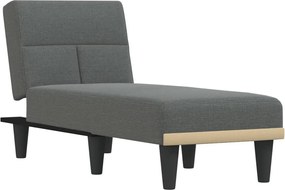 vidaXL Șezlong, gri închis, material textil